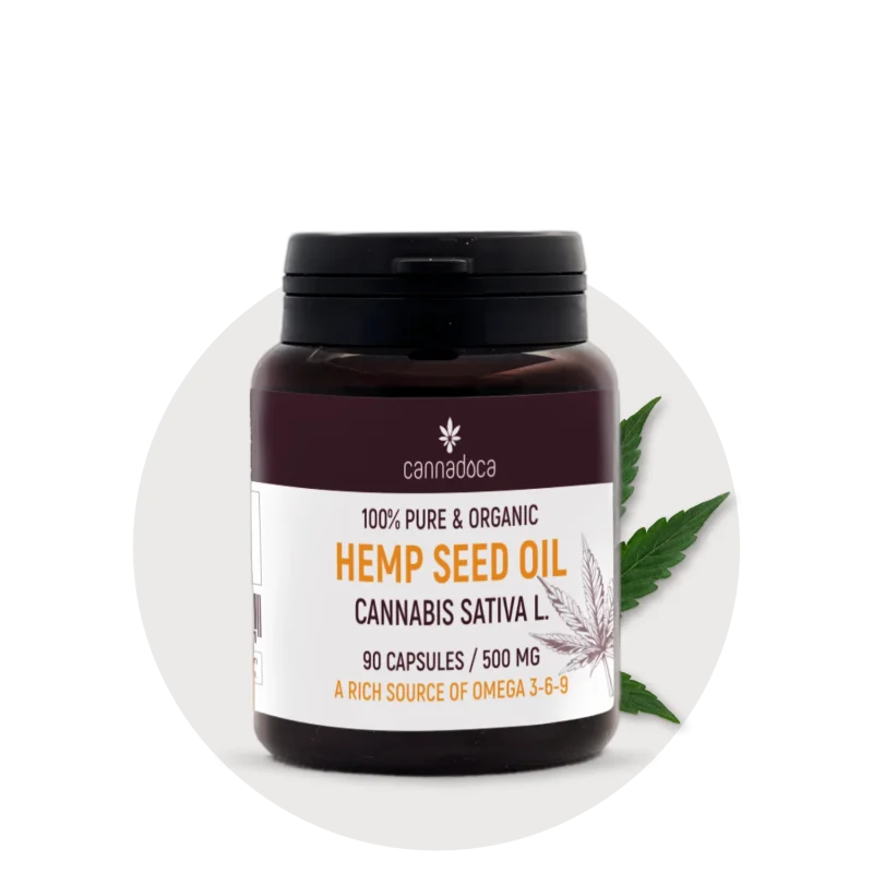 Cannadoca капсули с масло от конопено семе 500 mg, 90 бр.