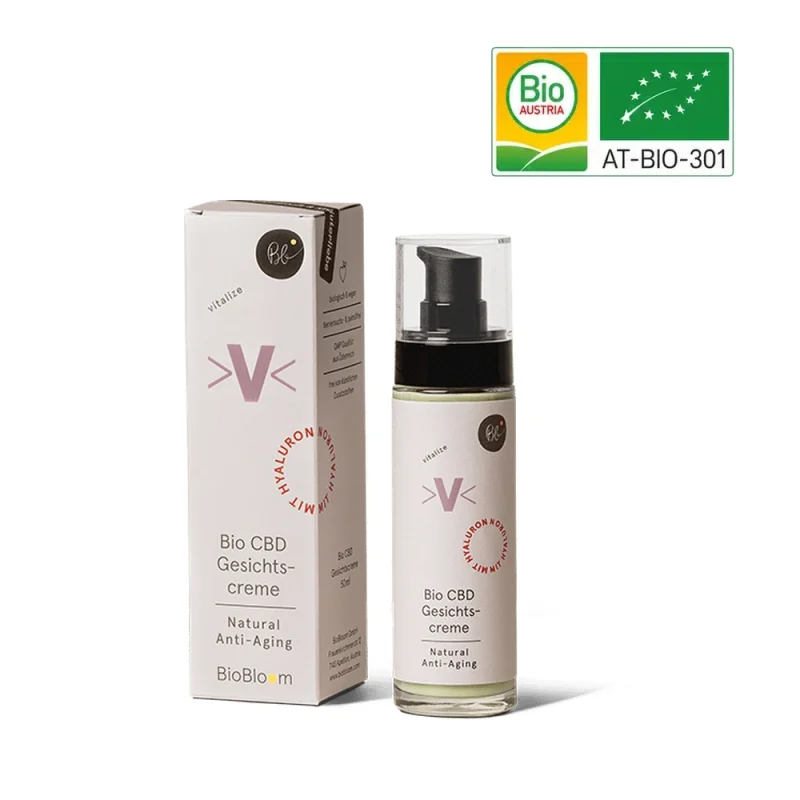 BioBloom Vitalize БИО CBD крем за лице Natural Anti-Aging 50 мл